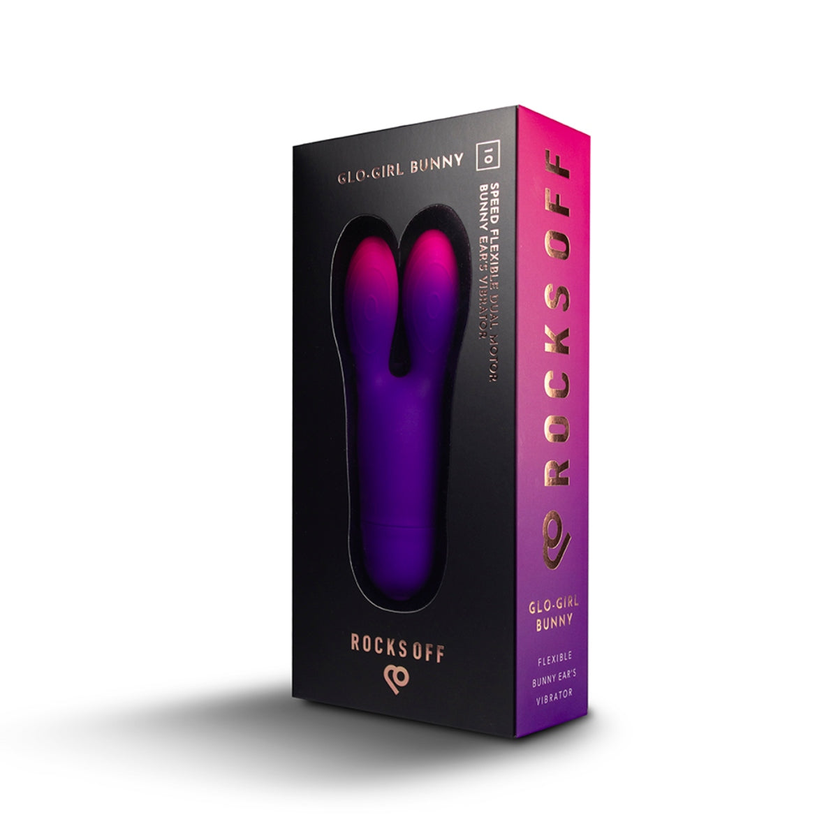 Rocks Off Glo-Girl Bunny Vibrator Purple Pink