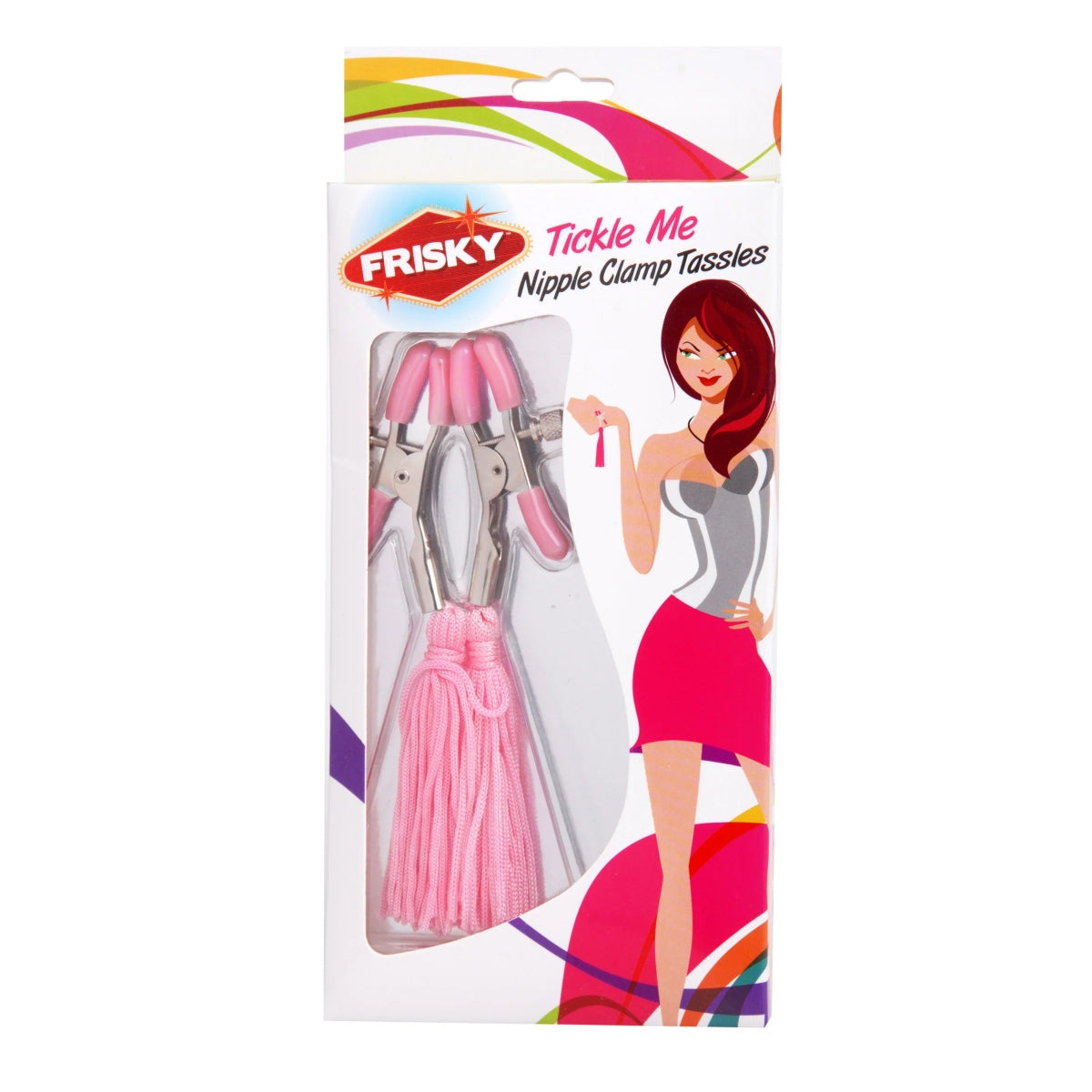 Frisky Tickle Me Nipple Clamp Tassels Pink