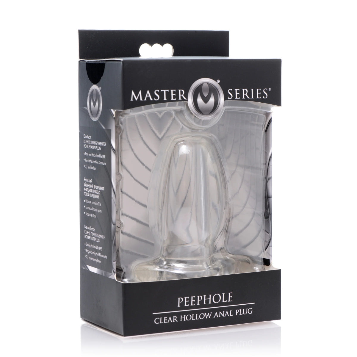 Master Series Peep Hole Hollow Anal Fuck Plug Clear