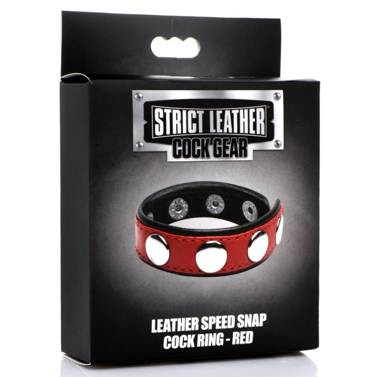 Strict Leather Cock Gear Leather Speed Snap Cock Ring Red