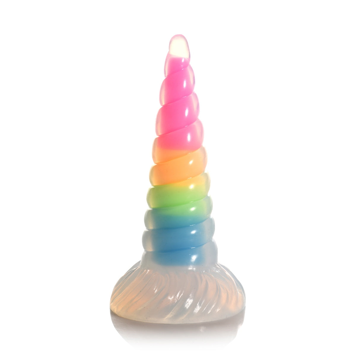 Creature Cocks Uni-Glow Glow In The Dark Silicone Dildo Rainbow