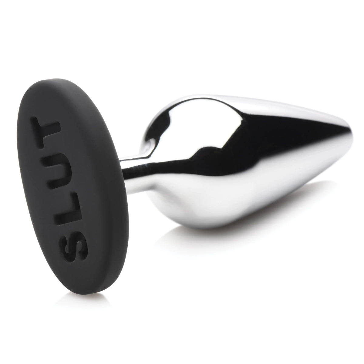 Master Series Butt Slut Metal & Silicone Butt Plug Silver Black