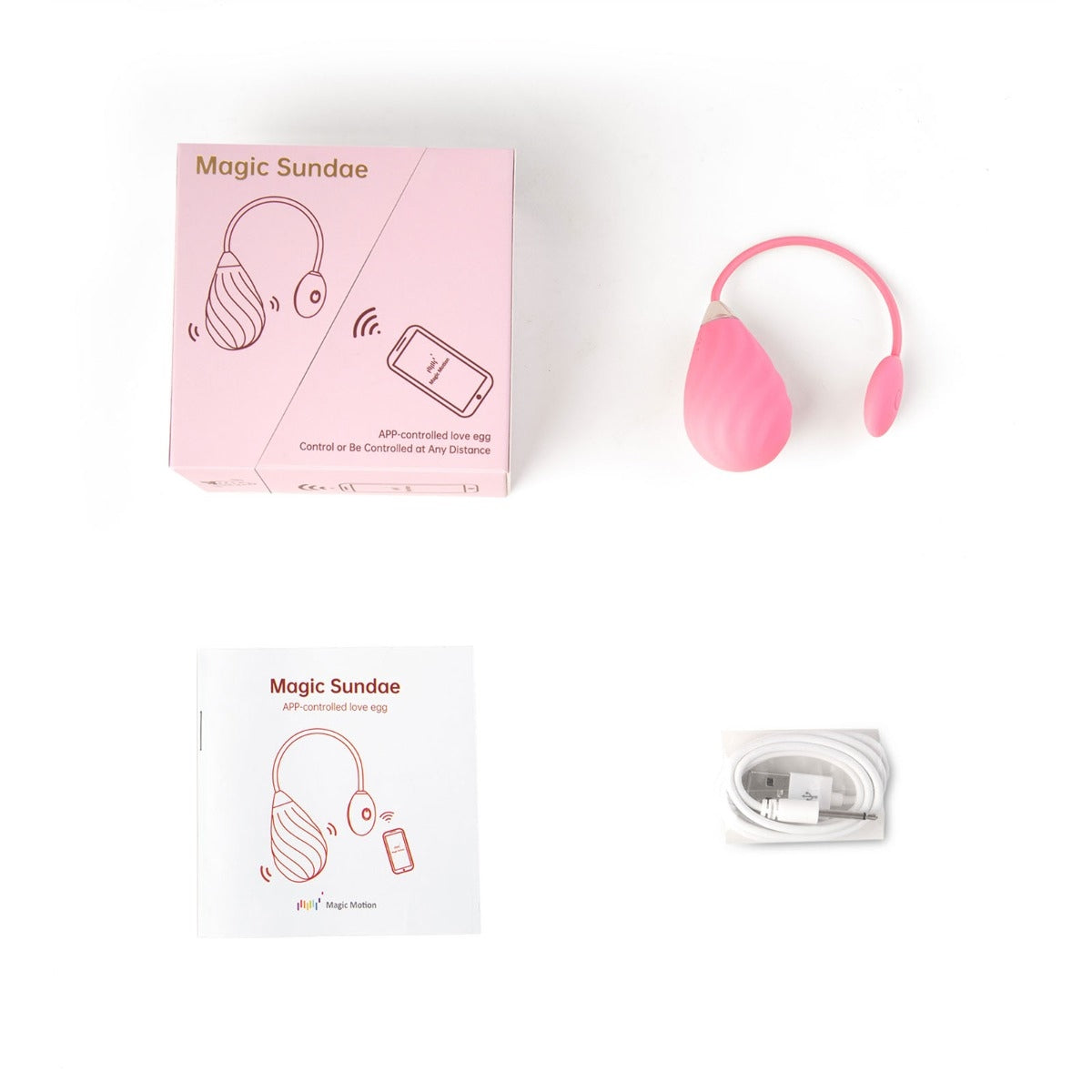 Magic Motion Magic Sundae App Controlled Egg Vibrator Pink