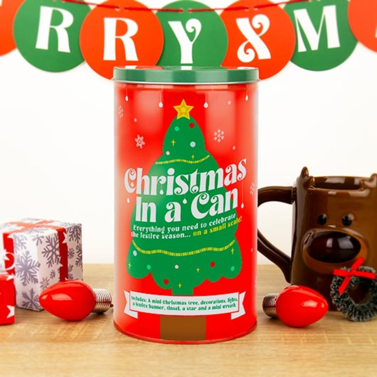 Gift Republic Christmas In A Can Decoration Set