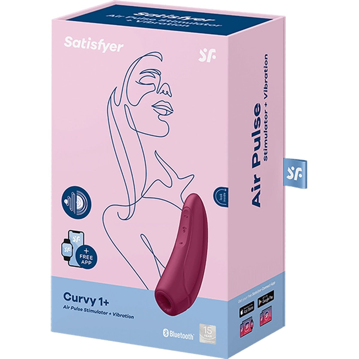 Satisfyer Curvy 1 Plus Air Pulse Stimulator Magenta