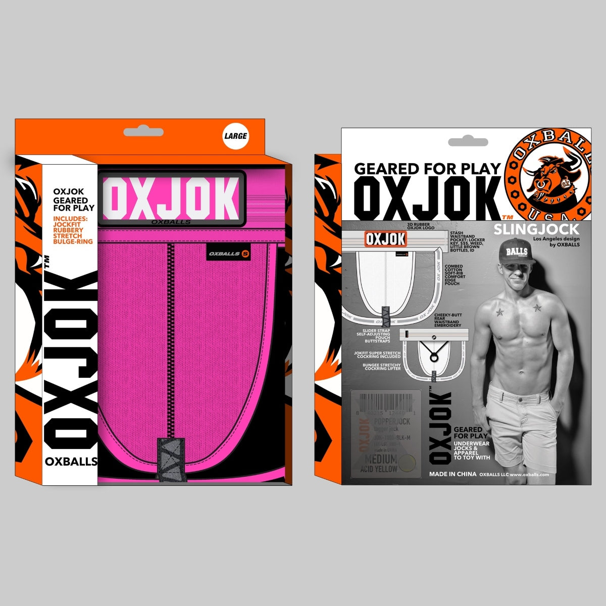 Oxballs Ox Jok Slingjock Jock Strap Pink Sky