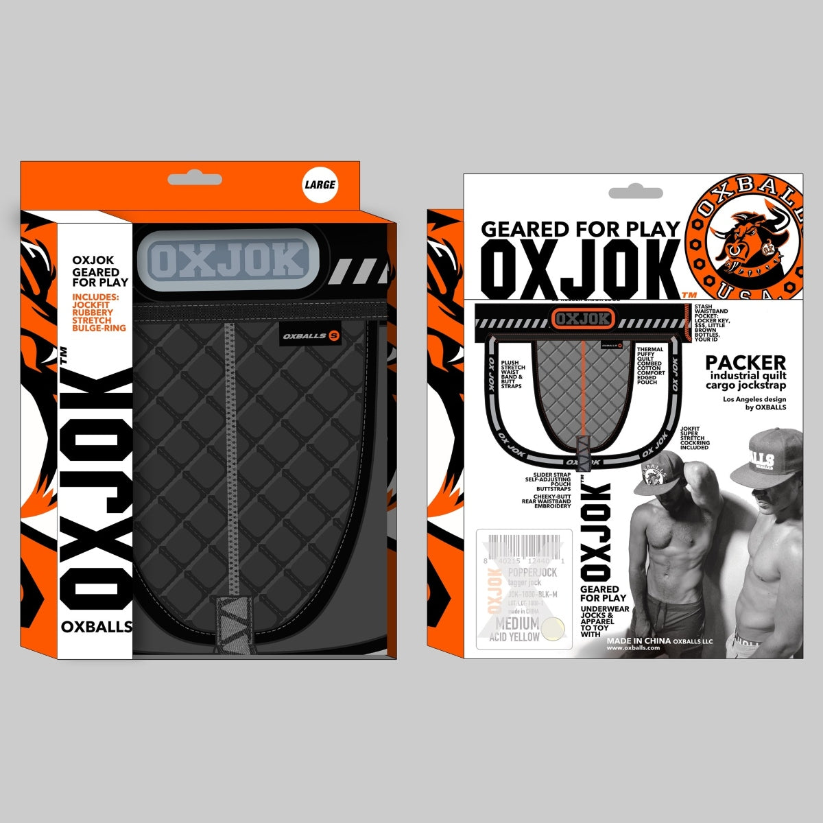 Oxballs Ox Jok Packer Jock Strap Black Puff