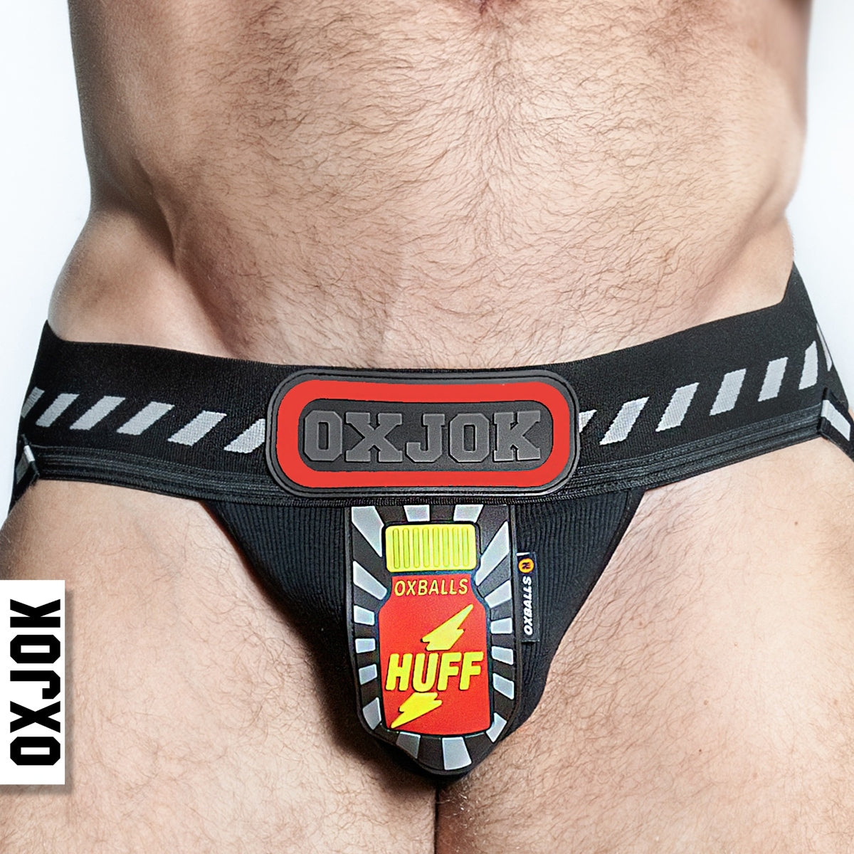 Oxballs Ox Jok Popperjock Jock Strap Black Red