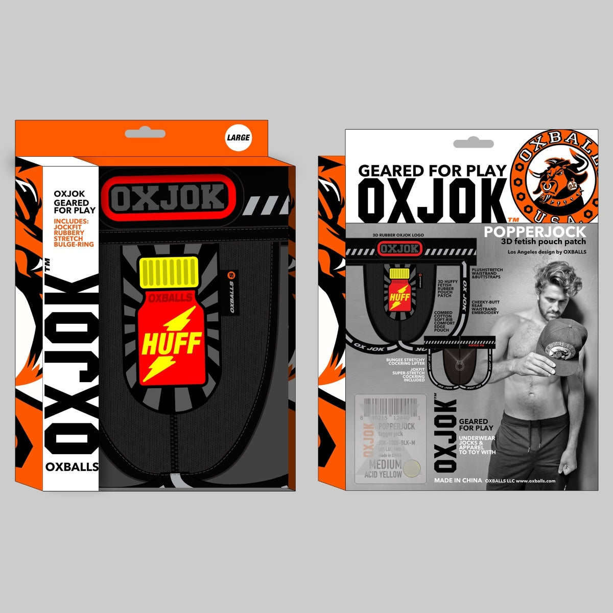 Oxballs Ox Jok Popperjock Jock Strap Black Red