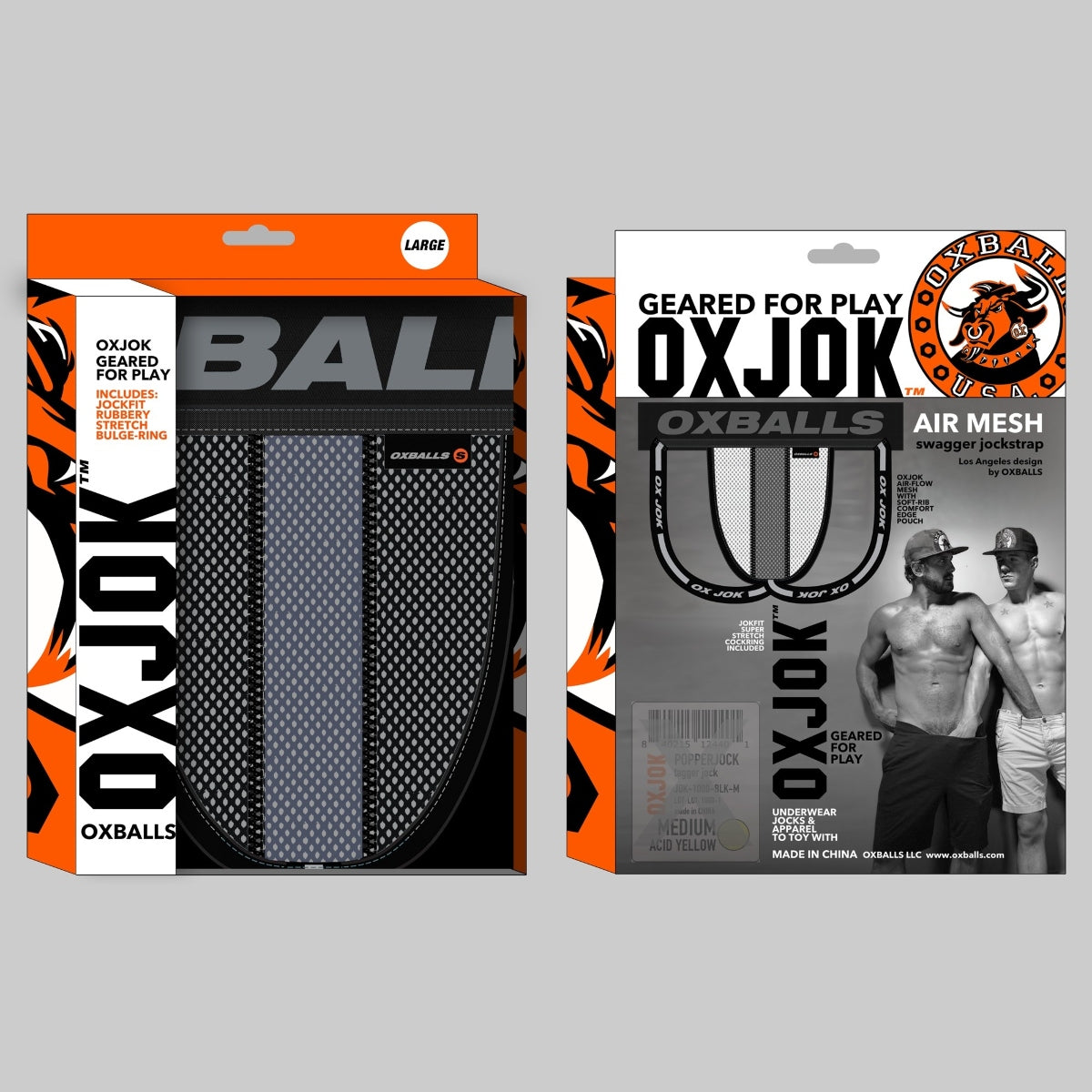 Oxballs Ox Jok Airmesh Jock Strap Tar Black