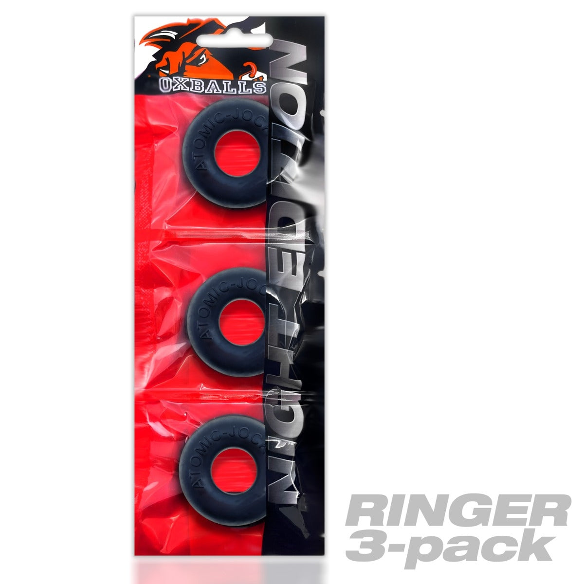 Oxballs Ringer Plus Silicone Cock Ring 3 Pack Special Edition Night