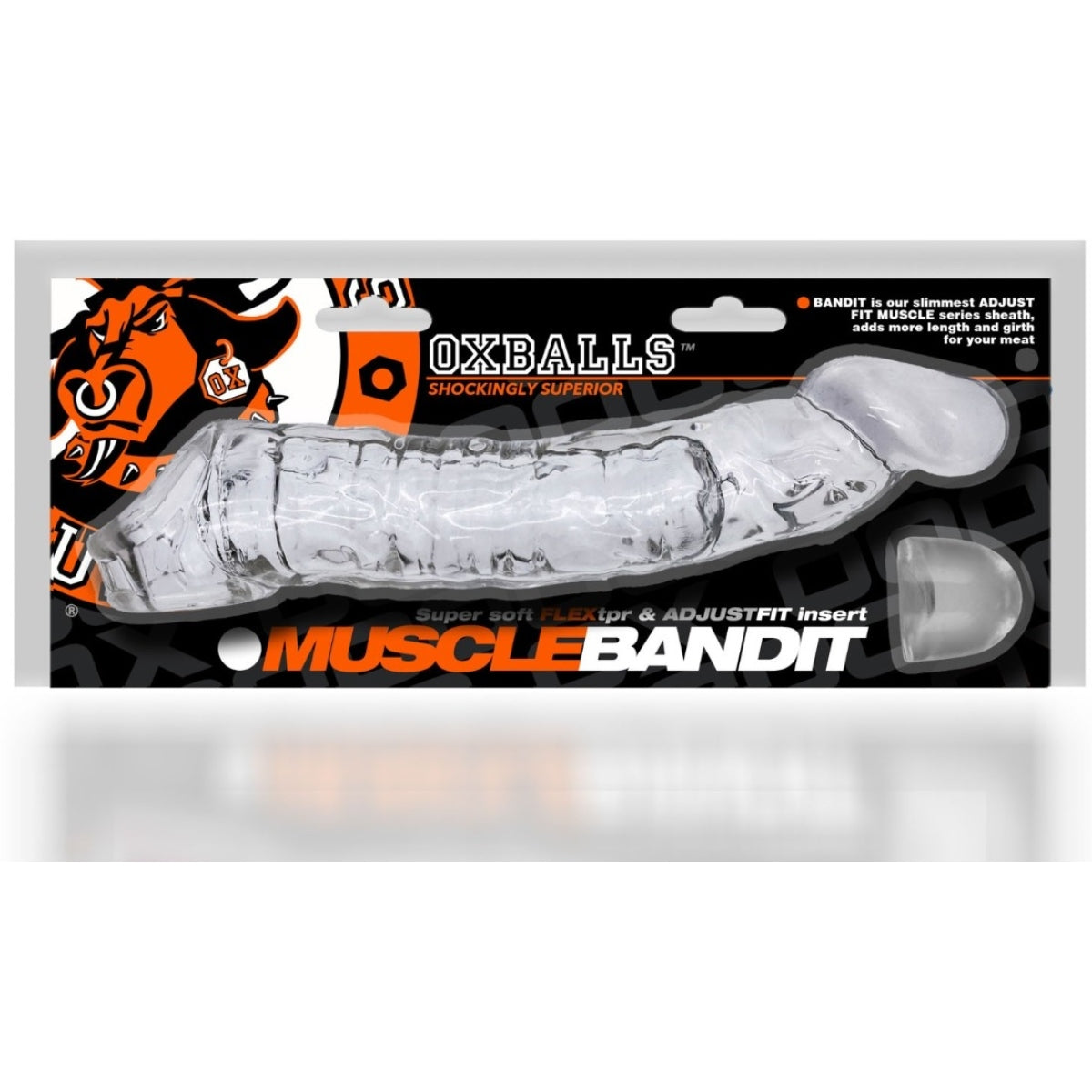 Oxballs Muscle Bandit Slimmest Muscle Cock Sheath Clear