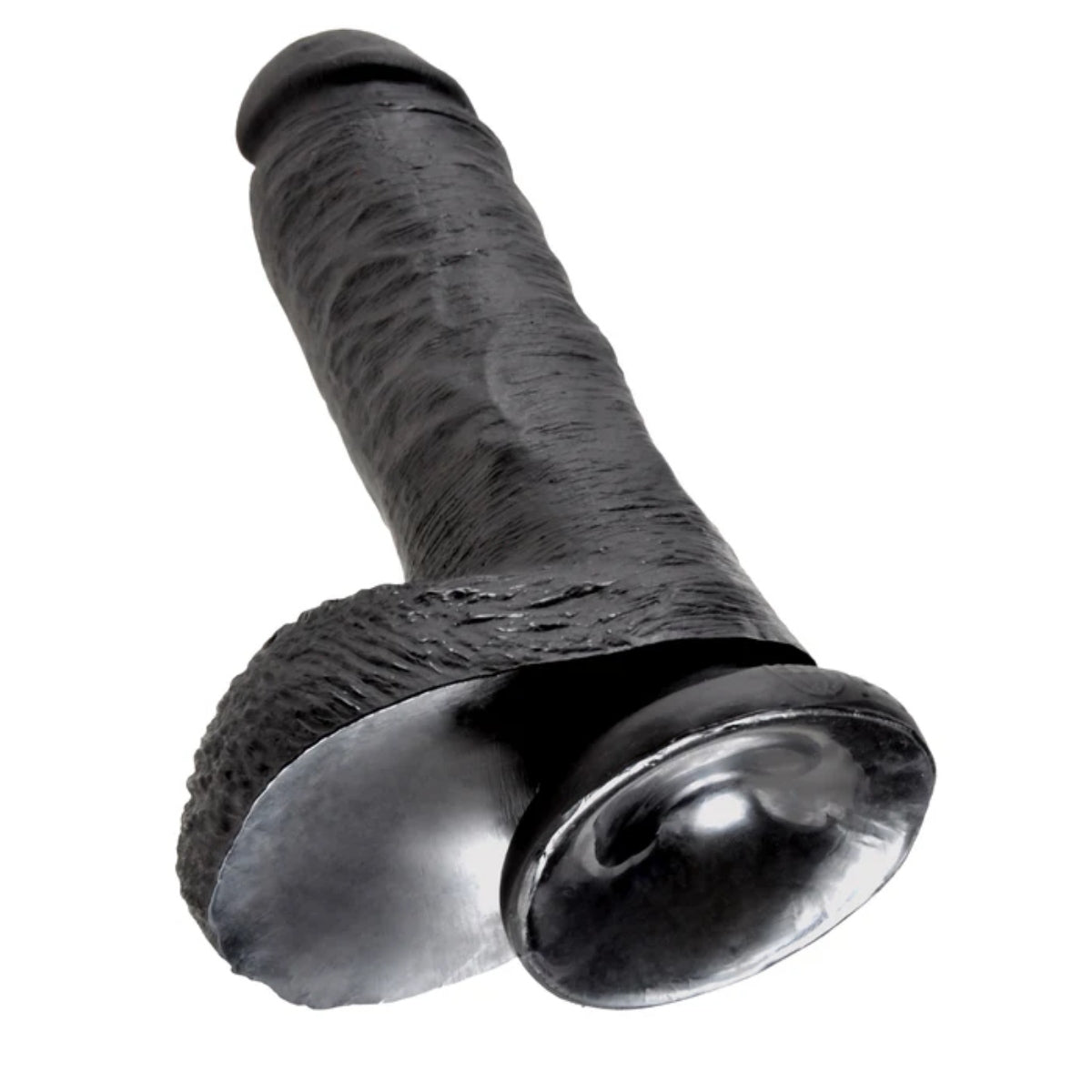 King Cock Dildo With Balls Black 8 Inch