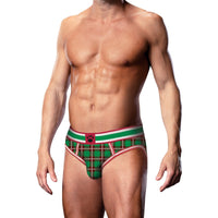 Prowler Tartan 2 Backless Brief Green Red