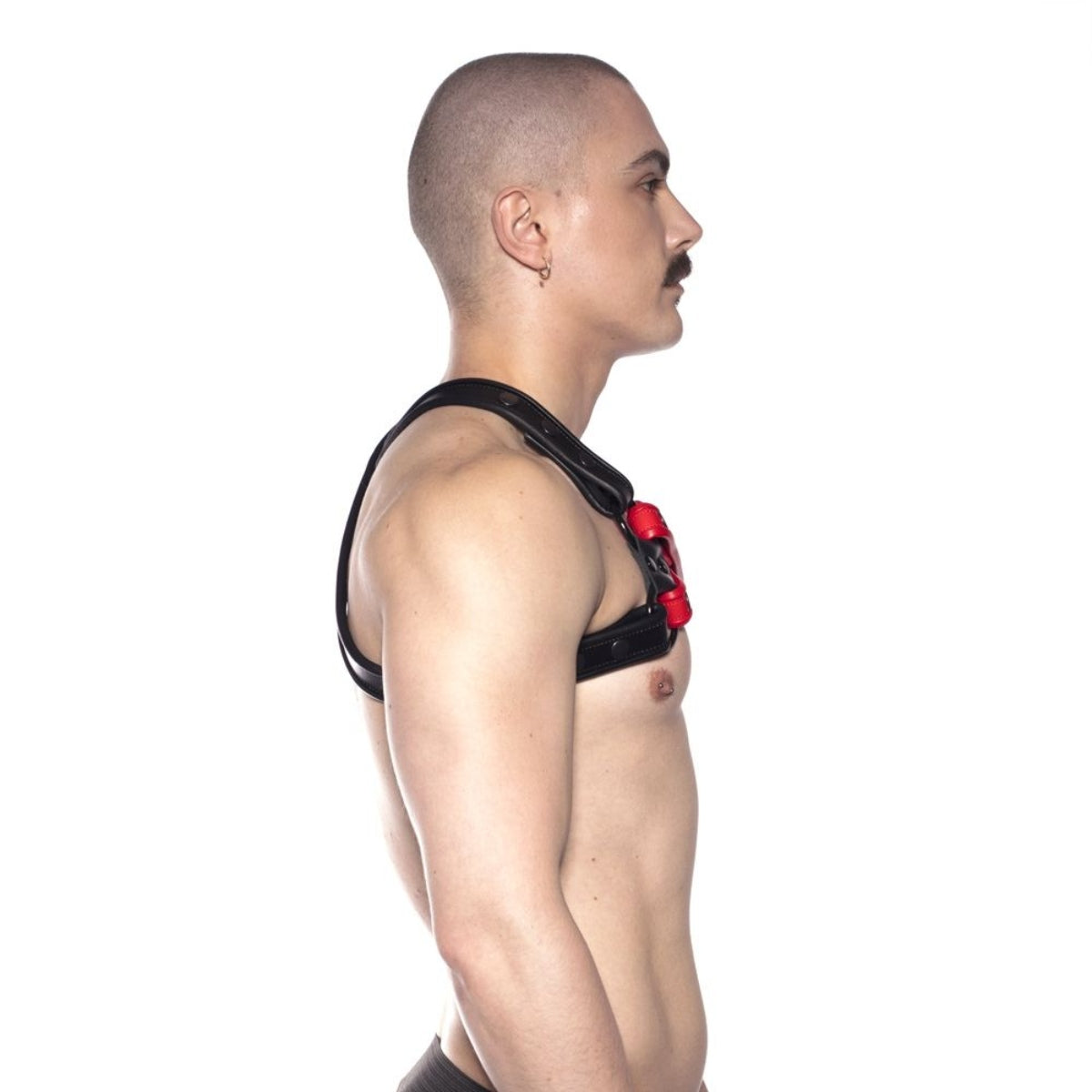 Prowler RED Leather Cross Harness Black Red