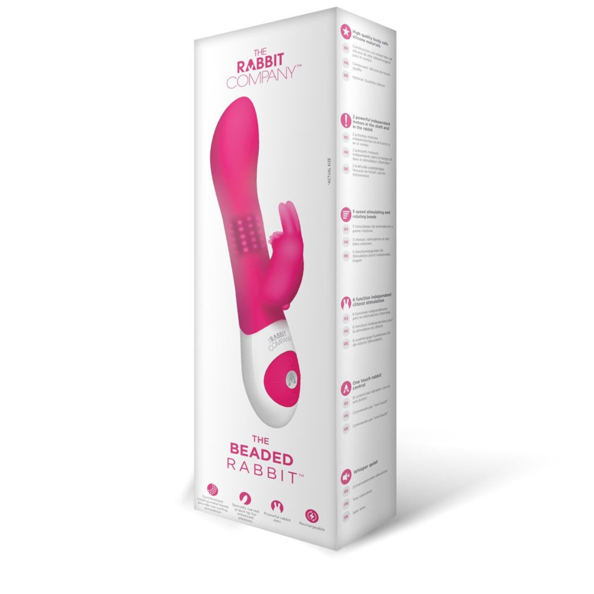 The Rabbit Company The Beaded Rabbit Vibrator Hot Pink