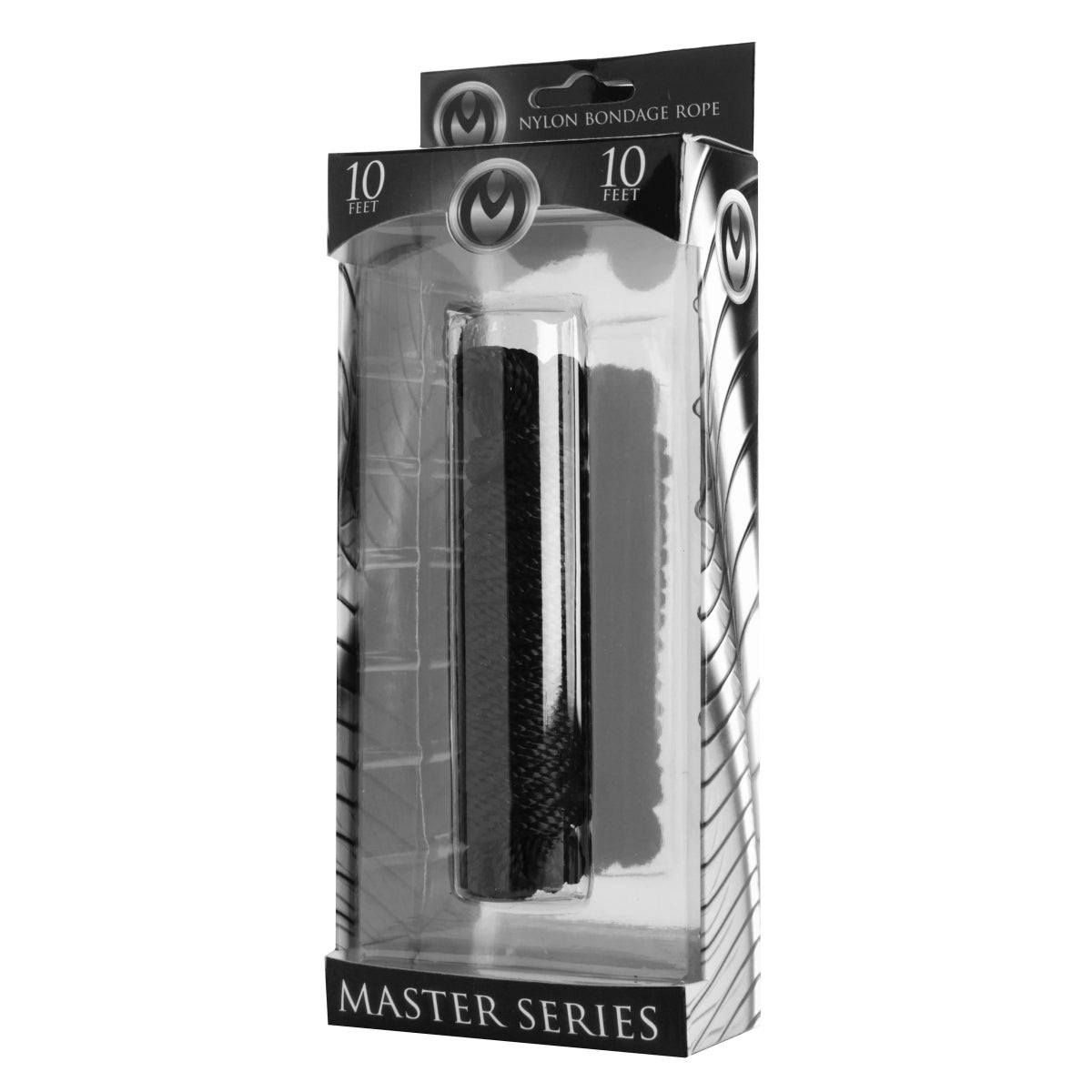 Master Series Premium Black Nylon Bondage Rope 10 Feet