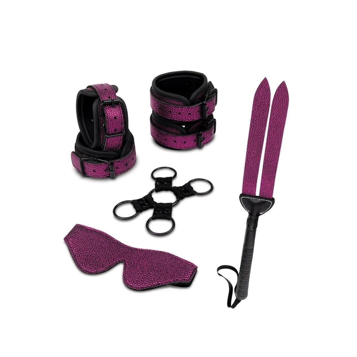 Whipsmart Dragon's Lair 7 Piece Dragonskin Bondage Set Purple Black