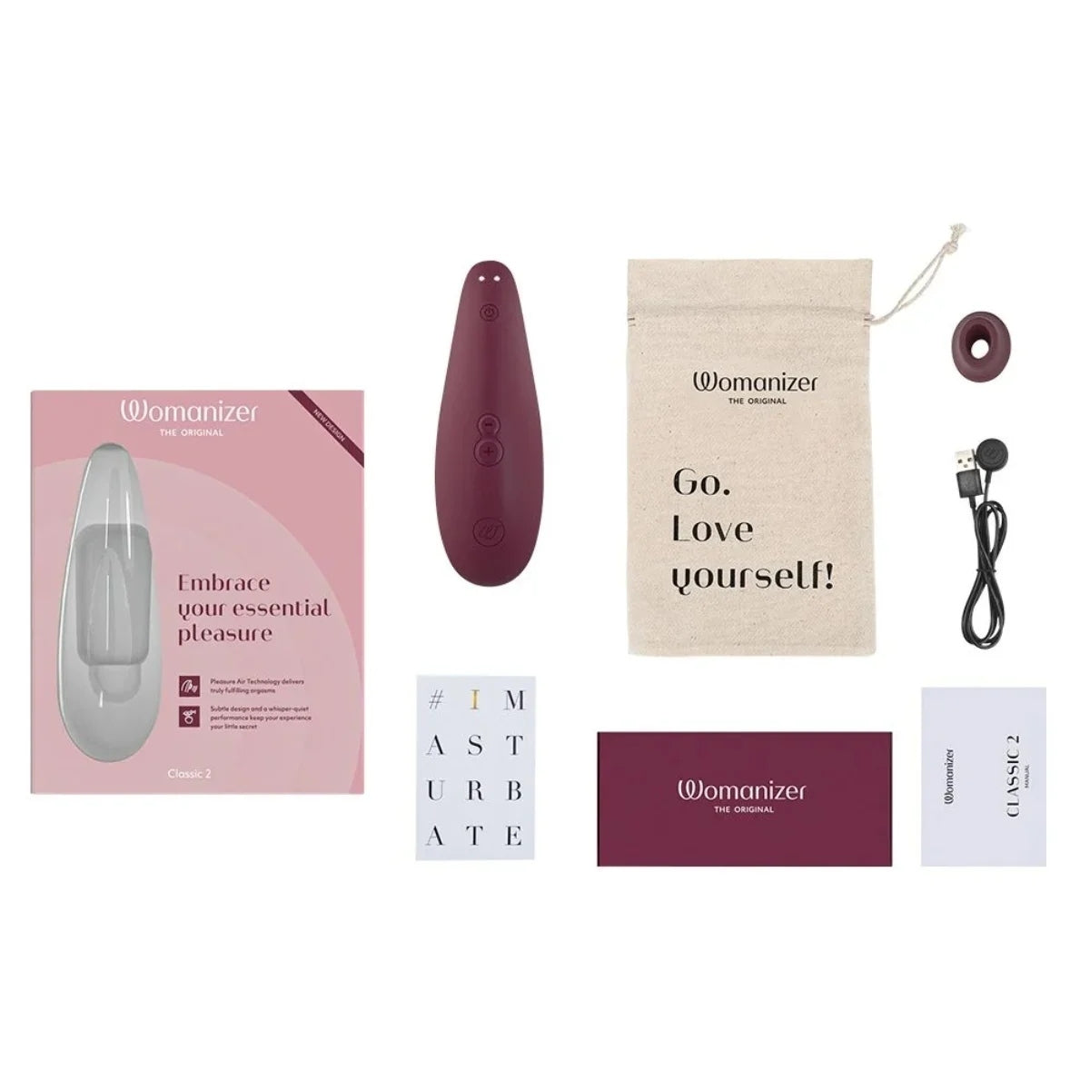 Womanizer Classic 2 Clitoral Stimulator Bordeaux